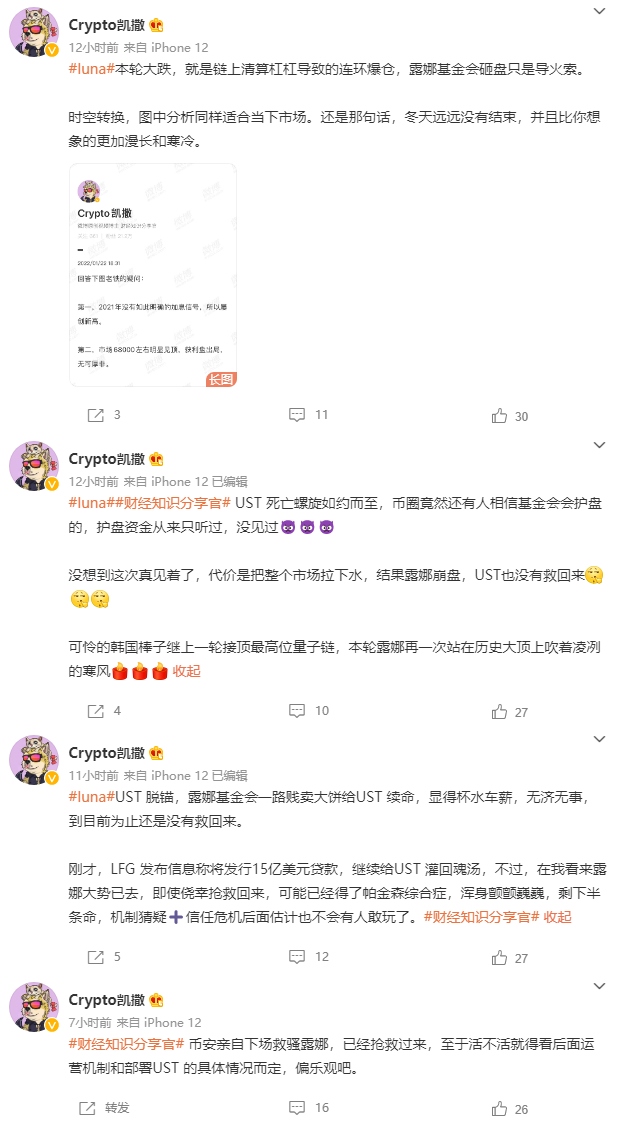 Terra稳定币失锚 吃瓜网友正密切关注加密货币的崩盘