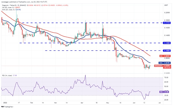 价格分析：BTC ETH BNB ADA XRP SOL DOGE DOT LEO AVAX