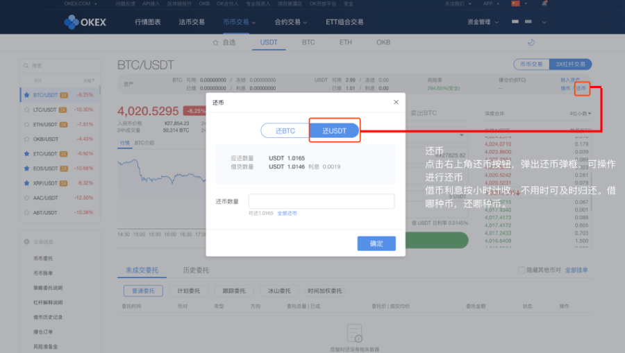 okex交易所杠杆怎么玩？okex杠杆交易教程