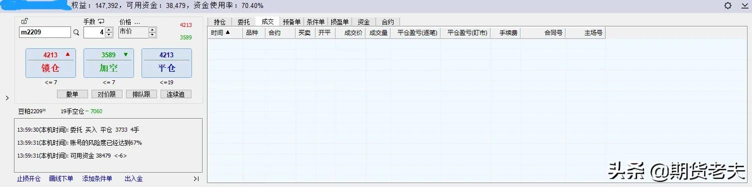 期货老夫对一账户每日交易的跟踪评析（7月1日第17天）