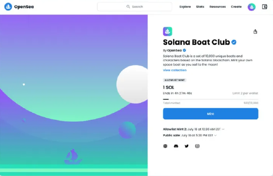 OpenSea启动Solana NFT Launchpad 提供NFT发行服务
