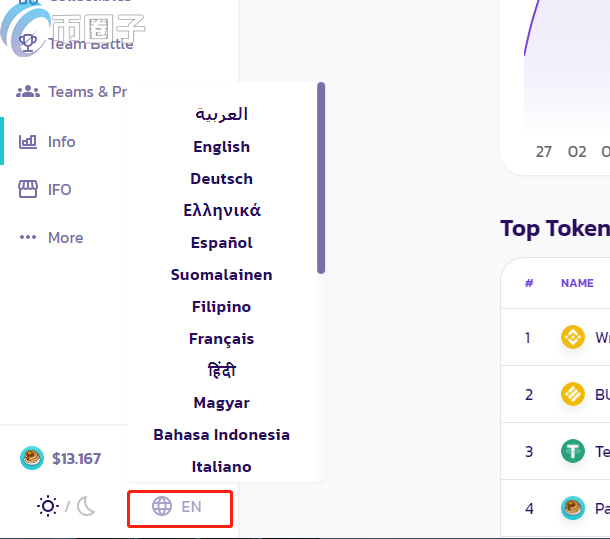 薄饼交易所怎么设置中文？Pancake中文教程