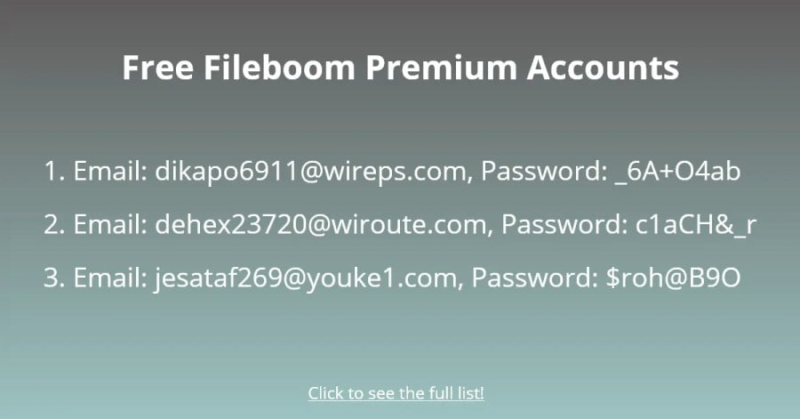 免费Fileboom 高级帐户